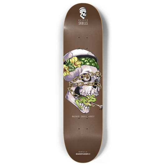 8.00In Hashed Skull #0037 Skateboard Deck