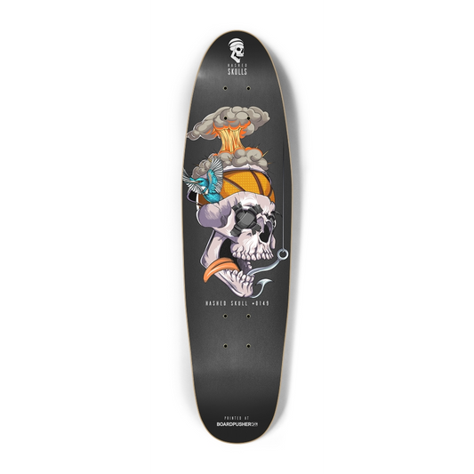 Classic Cruiser Hashed Skull #0149 Skateboard Deck