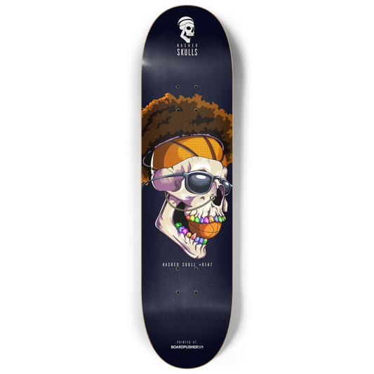 8.25in Hashed Skull #0147 Skateboard Deck