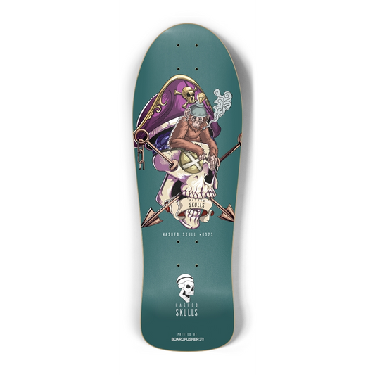 Old School Hashed Skull #0323 Skateboard Deck