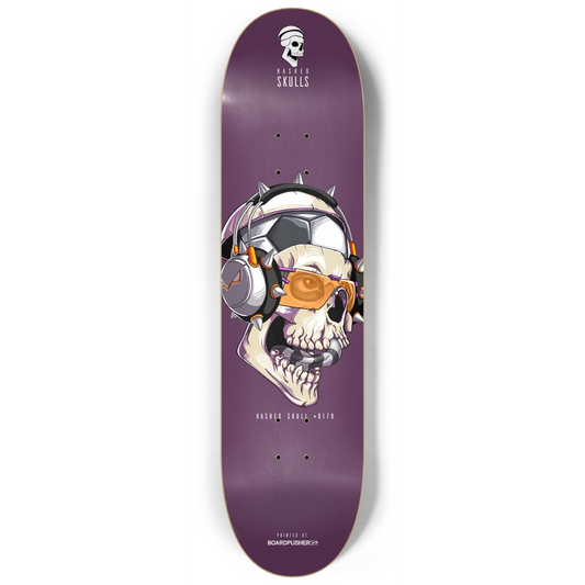 8.25in Hashed Skull #0170 Skateboard Deck