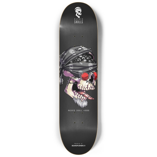 8.25in Hashed Skull #0088 Skateboard Deck