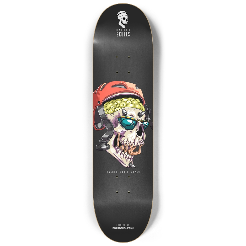 8.25 Hashed Skull #0269 Skateboard Deck