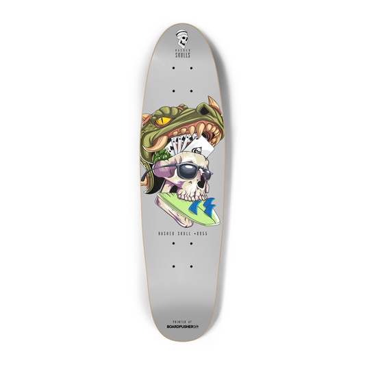 Classic Cruiser Hashed Skull #0955 Skateboard Deck