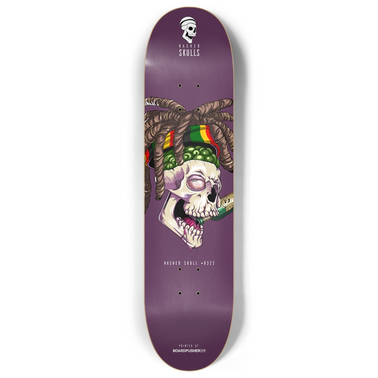 8.00in Hashed Skull #0322 Skateboard Deck