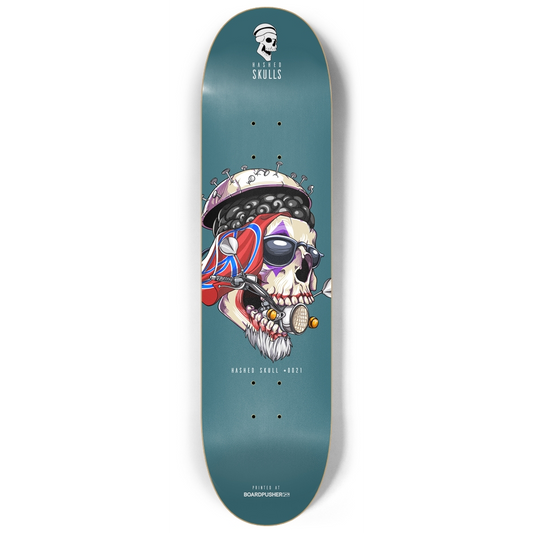 8.00In Hashed Skull #0021 Skateboard Deck