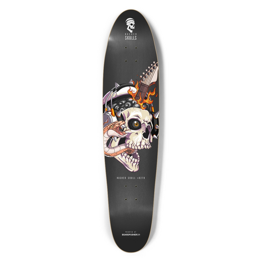 Classic Longboard Hashed Skull #0270 Skateboard Deck