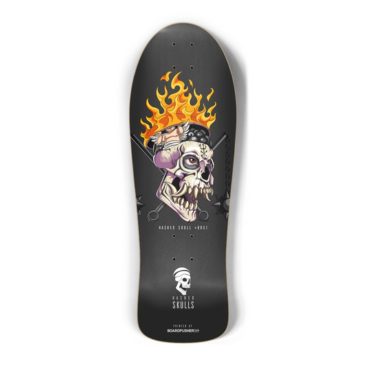 Old School Hashed Skull #0851 Skateboard Deck