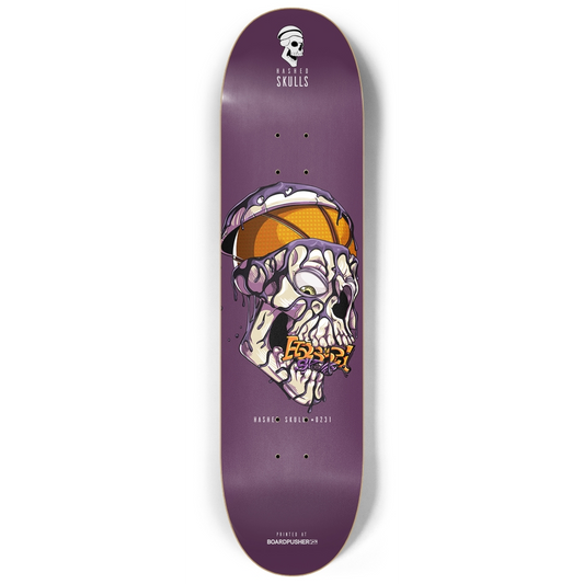 8.25In Hashed Skull #0231 Skateboard Deck