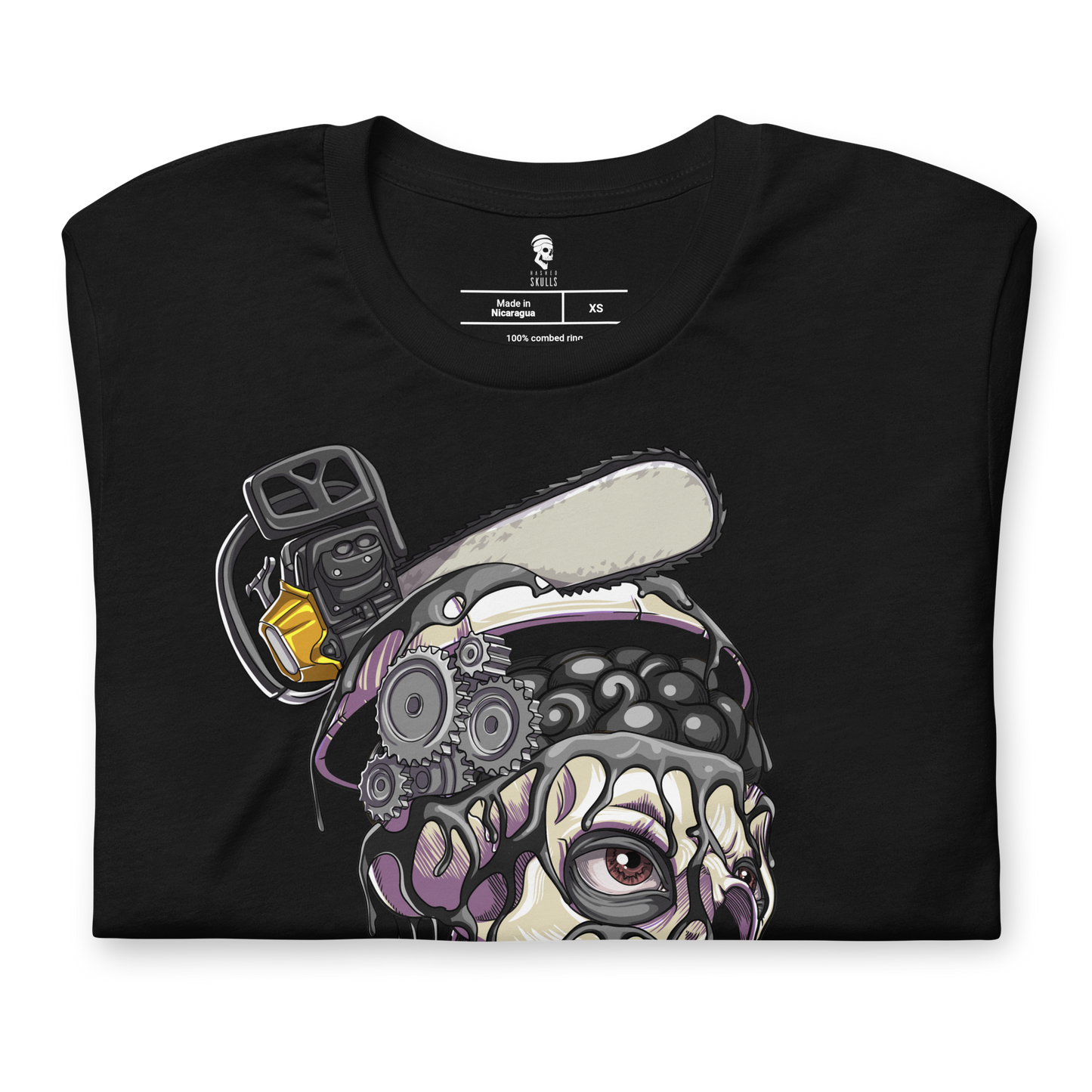 Hashed Skull #0477 Classic Tee - Black